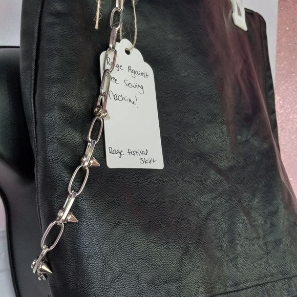 💥Host Pick! Ooak vegan leather spooky Bat Babe custom skort w pocket SOLD @shop - Picture 6 of 13